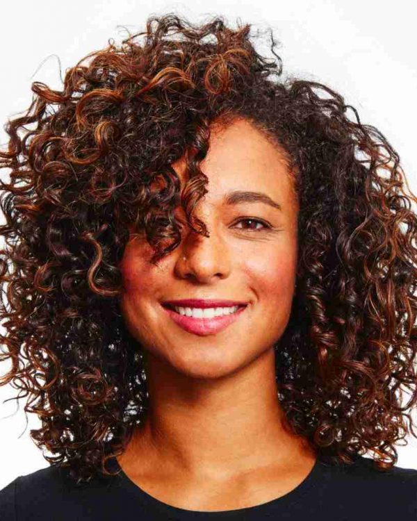 women after hair curls